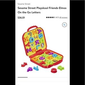Sesame Street Playskool Friends Elmos Letters